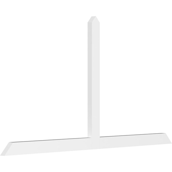 Ekena Millwork Portland Architectural Grade PVC Gable Bracket, 84"W x 45 1/2"H x 2"D x 4"F, 13/12 Pitch GBP084X46X0204POR00 - main